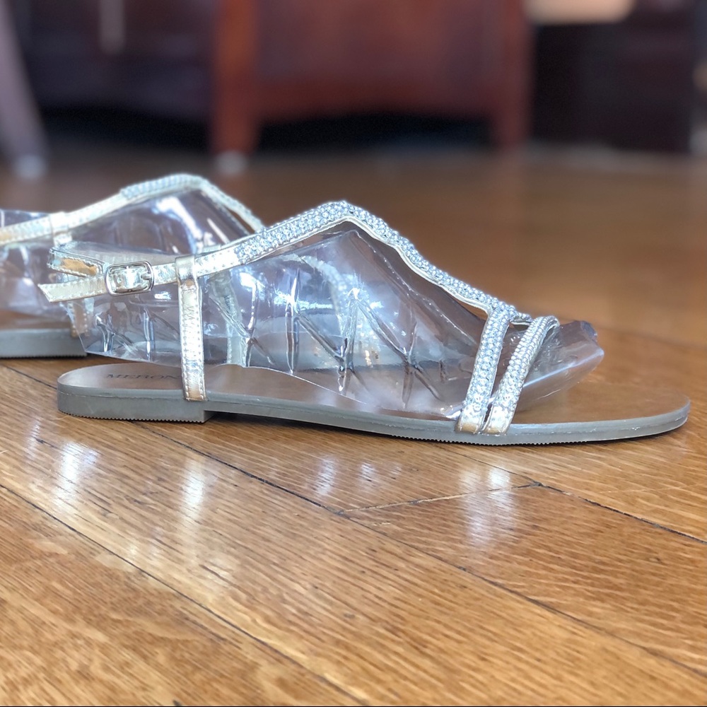Merona Silver Beaded Sandals